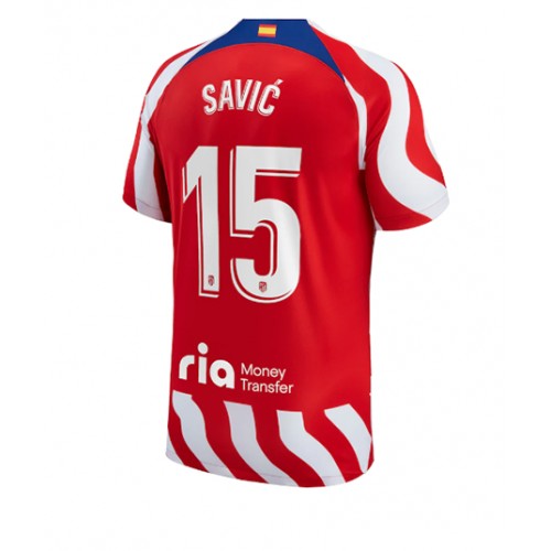 Fotbalové Dres Atletico Madrid Stefan Savic #15 Domácí 2022-23 Krátký Rukáv